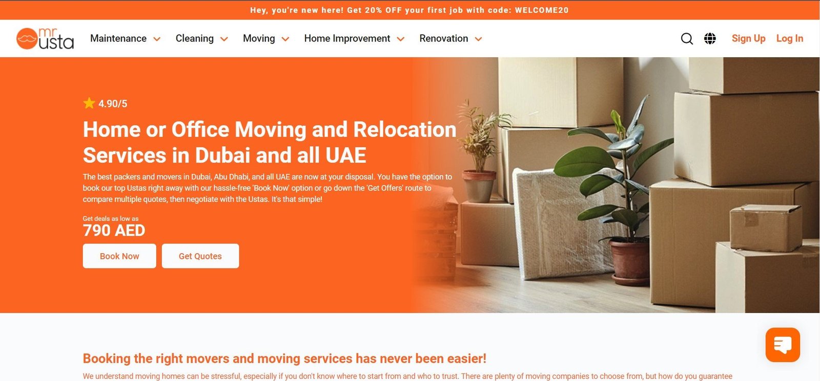 MrUsta Moving Page