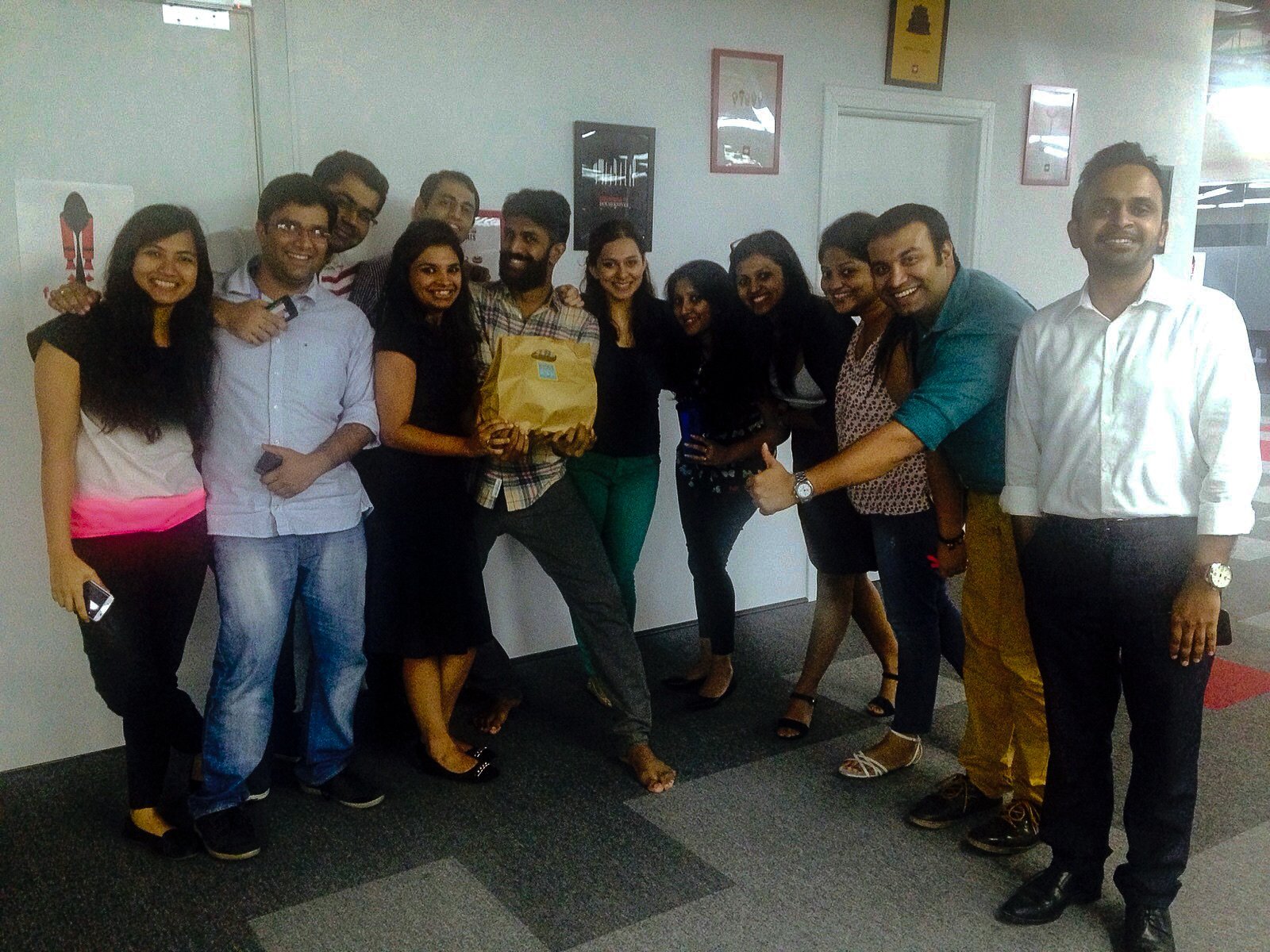 Zomato Team celebrates 1st delivered Order in Dubai